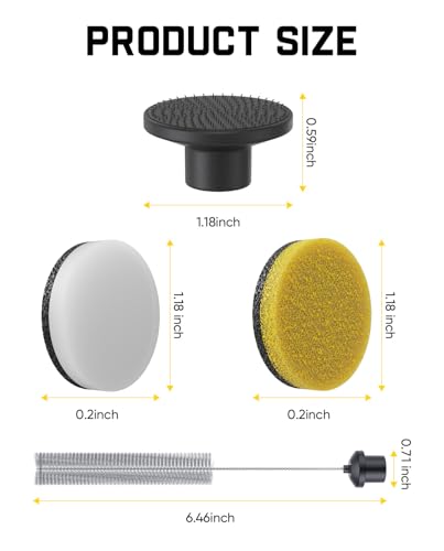 24 PCS Replacement Pads for Fanttik Flip G10 Nano HomeCare Cordless Electric Spin Scrubber, Suitable Electric Grout Scrubber Only, Accessories for Grout, Tiles, Sinks, Crevices