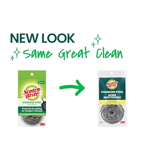 Scotch-Brite Stainless Steel Scrubbers, 48 Pack