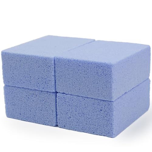 Multiuse Magic Cleaning Stone Barbecue Grill Cleaner Griddle Scraper for Removing Stains BBQ Grease，4 Pack Blue Clean Block Clean Brick Cleaning Brush for Flattops Cookers Pool Racks Toilet Utensils - color: 4 Blue
