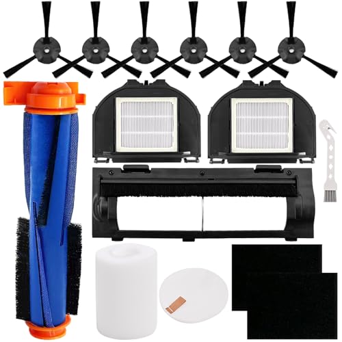 Replacement Parts for Shark AV2310AE RV2310AE RV2320S UR2350AE RV2300S Matrix Robot Vacuum Cleaner 1 Main Brush Roller 1 Set Foam Filter 2 Filters 6 Side Brushes 1 Main Brush Cover (Not For RV2300)
