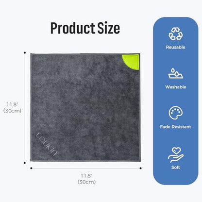 loukin Magnetic Whiteboard Cloth, Thick Microfiber Cloth with Cleaner