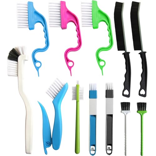 12Pcs Small Crevice Gap Cleaning Brushes, Groove Detail Brush Cleaner Tools