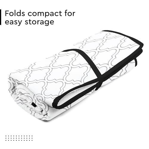 Encasa XO Ironing Mat, Heat Resistant Pad 48"x28" White Tiles - color: White Tiles, size: Large