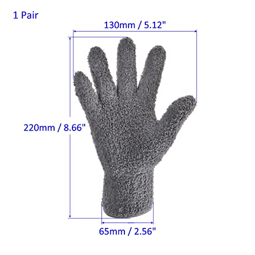 M METERXITY Dust Removal Gloves - Household Cleaning Mitts Soft & Durable, Apply to Kitchen/Garden/Room - color: Gray