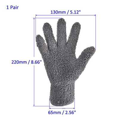 M METERXITY Dust Removal Gloves - Household Cleaning Mitts Soft & Durable, Apply to Kitchen/Garden/Room - color: Gray