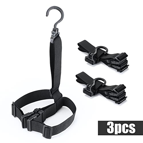 Honeydak 3 Pcs Wader Boot Hanger with Adjustable Belt and Swivel Hook