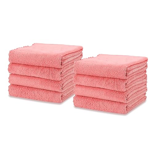 kimteny 8 Pack Microfiber Kitchen Dish Towels for Washing Dishes, Pink - color: Pink, size: 13x28 - 8 Pack