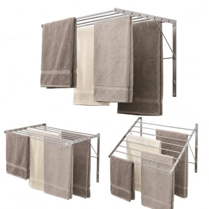 Smartsome | Wall Mounted Clothes Drying Rack | 22" Wide | 15 Linear Feet - size: 22 inches