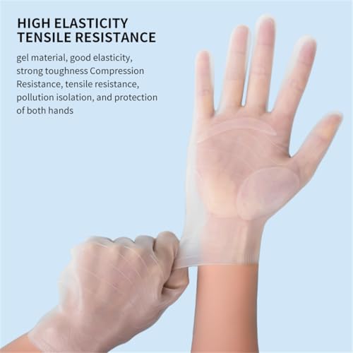 vodvob reusable silicone gloves, finger protectors for epoxy resin casting DIY crafts, household cleaning gloves - color: White