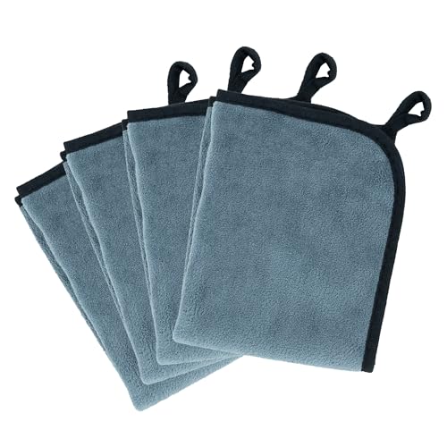 4 Pack Microfiber Detailing Cloths - Lint Free, Scratch Free - for Interior and Exterior Car Detailing (11.81" × 15.75")