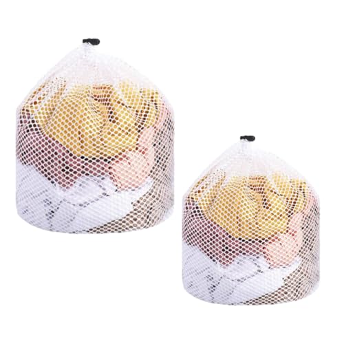 2 Pcs Mesh Laundry Bags for Socks, Drawstring Wash Bags for Delicates, Machine Washable Travel Laundry Organizer, Coarse Mesh 12x16in + 16x20in - color: 2 Pcs