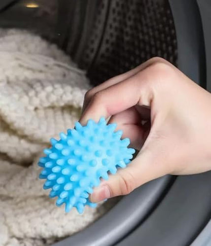 6 Pcs Reusable Dryer Balls Laundry Wash Dryer Balls Anti-Static Fabric Softener Laundry Washing Ball, Laundry Accessories (Pink,White,Blue)