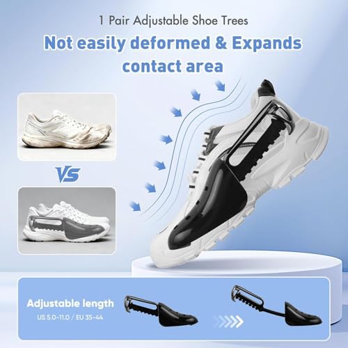 2 Pack XXL Shoe Washing Machine Bag, 700 GSM Heavy Duty Shoes Cleaning Bag with Anti-Tangle Mesh Pocket, 2 Adjustable Shoe Trees Keep Shape, Reusable Sneaker Laundry Bag for Frequent Wash, White - color: White