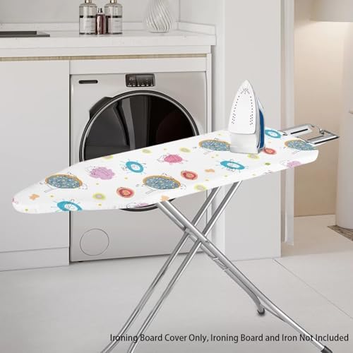 Graffiti Design Ironing Board Cover 15 * 54 inch Fit Most Standard Boards Ironing Accessory Pressing, Stain Resistant Hook and Loop Design - color: Graffiti Design