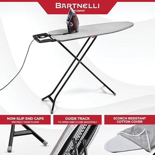 Bartnelli Extreme Stability Ironing Board & Iron Rest 43x13 Iron Surface