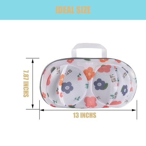 2Pcs Bra Mesh Laundry Bags for Delicates with Premium Zipper Bra Washing Bag for Laundry，Lingerie Bags for Washing Delicates underwear,integrated washing and care - color: Sunflower-2PCS