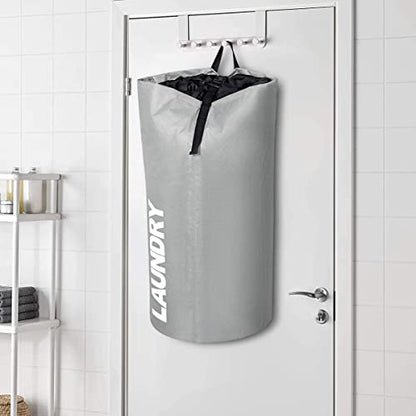 Chrislley 106L Collapsible Laundry Basket, Laundry Backpack, Laundry Bag - color: grey