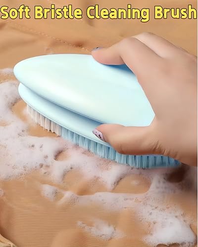 2 Pack Soft Bristle Cleaning Scrub Brush Laundry Brush Scrubber Brush - color: Pink