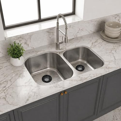 Clorox KeptClean™ WaterGuard Sink Strainer – 2 Pack, Charcoal - Elevated Drain Protector with Open-Flow Ribbed Design for Kitchen Sink Drainage & Food Debris Collection - color: Charcoal