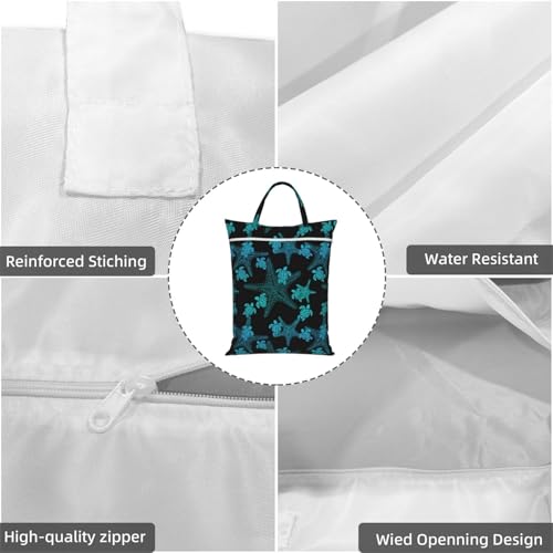 Sea Turtle Ocean Summer Travel Laundry Bags Cloth Diaper Wet Bags Handle Washable Dirty Clothes Bags Wet Dry Bag Suitcase Gym Swimming Pool College Dorm Wet Bag - color: 1 PC16, size: One Size