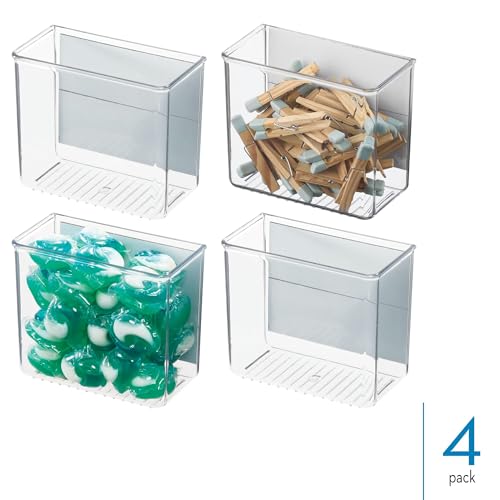 iDesign Magnetic Small Clear Plastic Organizer Bins, 4-Pack - size: Small, style: Pack of 4