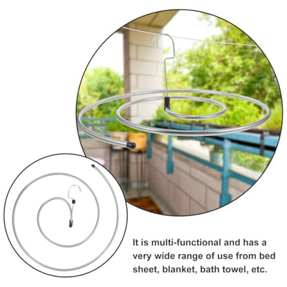 Cabilock Spiral Laundry Drying Rack 11X15 Inch Space-Saving Hanger for Bed Sheets Blankets Towels Indoor Outdoor Use