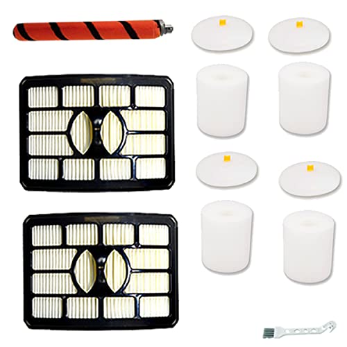 Hepa Foam & Felt Filter Brushroll Replacement Kit for Shark Rotator Professional Lift-away DuoClean Vacuum ZU780 ZU782 ZU785, Replaces Part # 1395FC831 & Xff500 & Xhf500