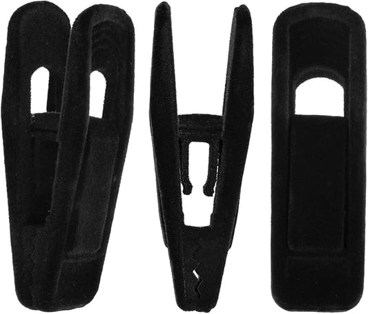 Hanger Clips for Velvet Hangers, 20 Pack Velvet Hanger Clips, Black - color: Black, size: 20 Pack