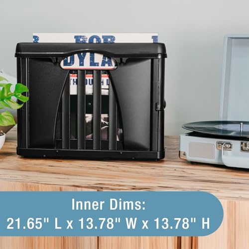 CleverMade Collapsible Utility Crates, 60L Storage Crate, 3 Pack, Obsidian - color: Obsidian, size: 60L - 3 Pack