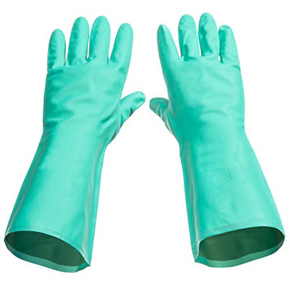 Tusko Products Best Nitrile Rubber Cleaning, Household, Dishwashing Gloves, Latex Free, Vinyl Free, Reusable not Disposable, Extra Extra Large XXL (1 Pair) - size: 2X-Large (1 Pair)