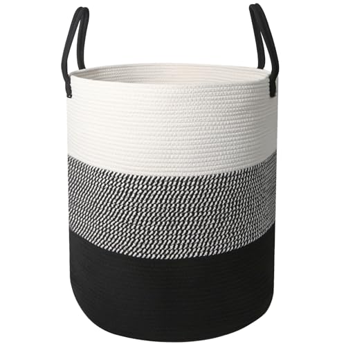 105L Extra Large Laundry Basket,Clothes Hamper with Handles-Black - color: Black, size: XXXLarge