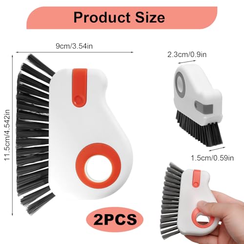 2 Pcs 2 in 1 Window Track Cleaner, Groove Cleaning Brush - color: 2 Pcs
