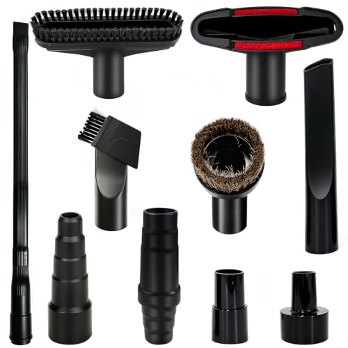 10 Pcs Universal Vacuum Attachments & Brush 1 1/4" Hose Adapter Accessories