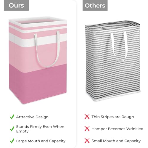 HomeHacks 2 Pack Laundry Baskets, Laundry Hampers Bags (Blue+Pink 88L) - color: Blue+Pink, size: 88L