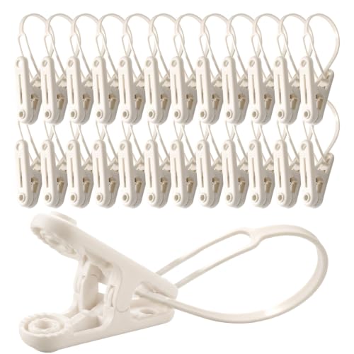 PHOBA Premium Baby Clothes and Pants Clips 48 Pack, Modern Non-Slip Hanger Clips for Nursery Organization, Space-Saving Slim Design for Toddler Laundry, Socks, and Travel, Beige and White Mix. - size: Standard