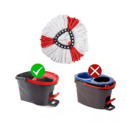 Matthew Cleaning 12Pack Red Microfiber Spin Mop Replacement Head Compatible with EasyWring Spin Mop Replace Head-EasyWring High Absorbency,Machine Washable,Microfiber Spin Mop Refills - color: Red, size: 12 Count