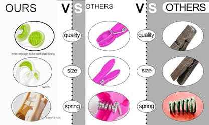 20 Pack Colorful Heavy Duty Plastic Clothespins Laundry Peg Clips