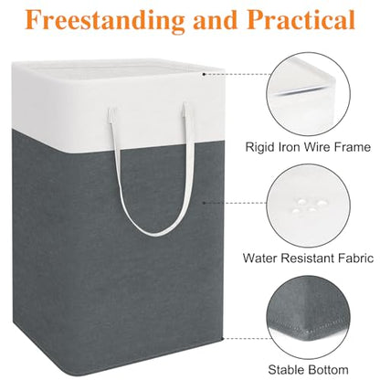 TasticTotes Laundry Basket 3 Pack, Laundry Hamper, 88L-Grey - color: Grey, size: 88L