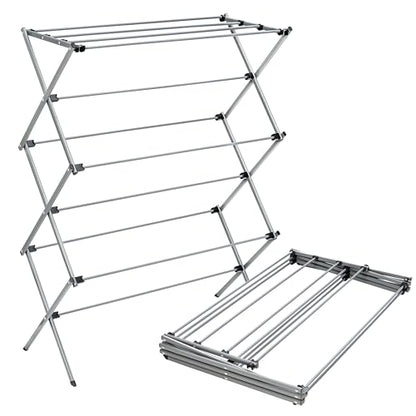 Honey-Can-Do Oversized Collapsible Clothes Drying Rack, 35", 50 lb, Grey - color: Gray