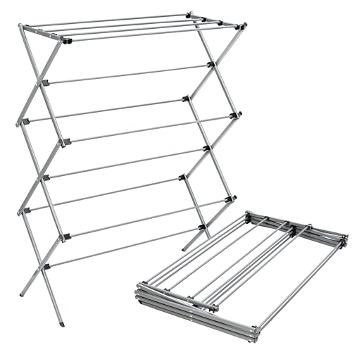 Honey-Can-Do Oversized Collapsible Clothes Drying Rack, 35", 50 lb, Grey - color: Gray