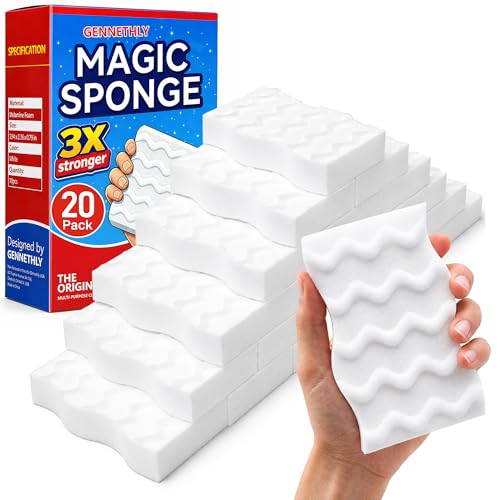 3X Density Magic Sponge Eraser, 20 Pack Cleaning Sponge for Kitchen & Bath - size: 20PCS