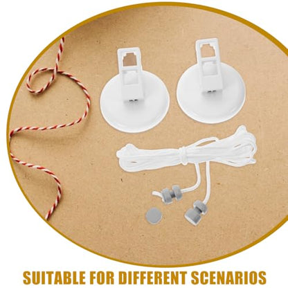 Garneck 5m Portable Clothesline Set with Suction Cups: Retractable PVC Clothes Line Easy-to-Hang for Travel Outdoor Laundry Rope for Camping Indoor Hotels Rvs
