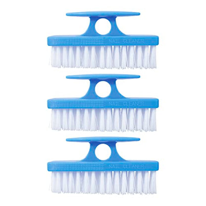 Nail Brush for Cleaning Fingernails, Nail Scrubber Brush, Toe Foot Hands Fingernail Brush Cleaner- Small Scrub Brush- All-Purpose Stiff Cleaning Brush (3 Pack, Blue) - color: Blue, size: 3 Pack