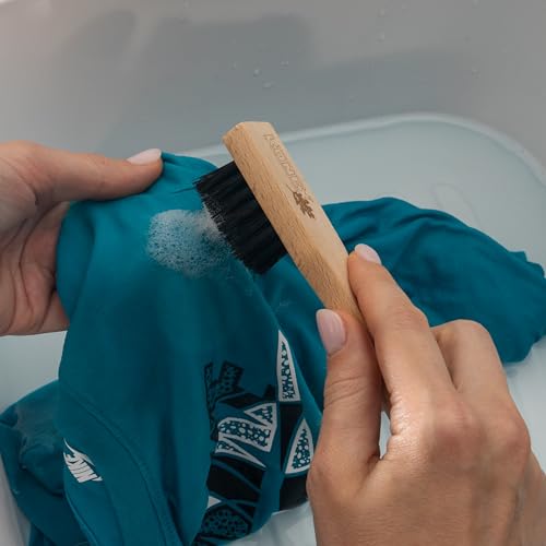 KONEX Laundry Brush - European Economy Laundry Brush for Stains on Clothes, Incredible Stain Remover with Sturdy Bristles, Convenient Handheld Design for Effortless Cleaning - color: Black