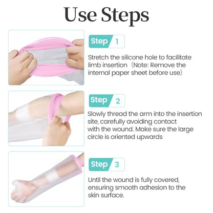 mosago Waterproof Cast Covers for Shower Arm Kids, Pink - color: Pink, size: Arm-M（length 20.5"
