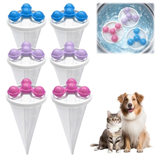 6Pack Washing Machine Hair Filter Mesh Bags,Washing Machine Conical Lint Collectors,Floating Filter,Reusable Washing Machine Hair Collectors for Cat and Dog Hair (6)