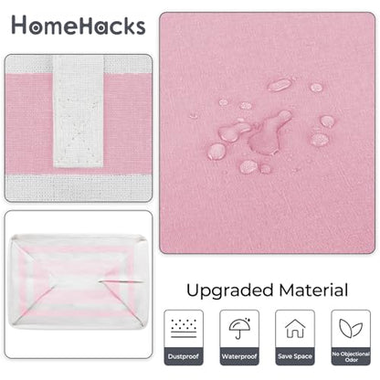 HomeHacks 2 Pack Large Laundry Baskets, Laundry Hampers Bags (Pink 75Lx2) - color: Pink, size: 75L