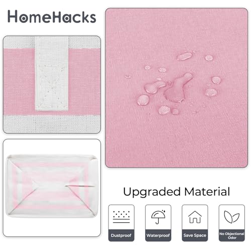 HomeHacks 2 Pack Large Laundry Baskets, Laundry Hampers Bags (Pink 88Lx2) - color: Pink, size: 88L
