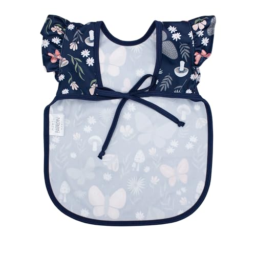BapronBaby Flutter Baby Led Weaning Infant Feeding Bib Crafting Smock 6M-5T - color: Butterfly Garden, size: Baby/Toddler 6m-3T
