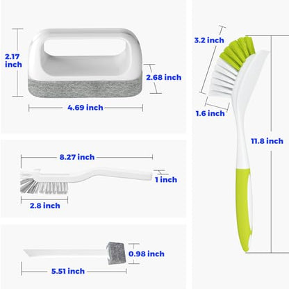 Holikme Dish Brush Cleaning Brush Set for Cleaning Groove Gap,Yellow - color: Amarillo